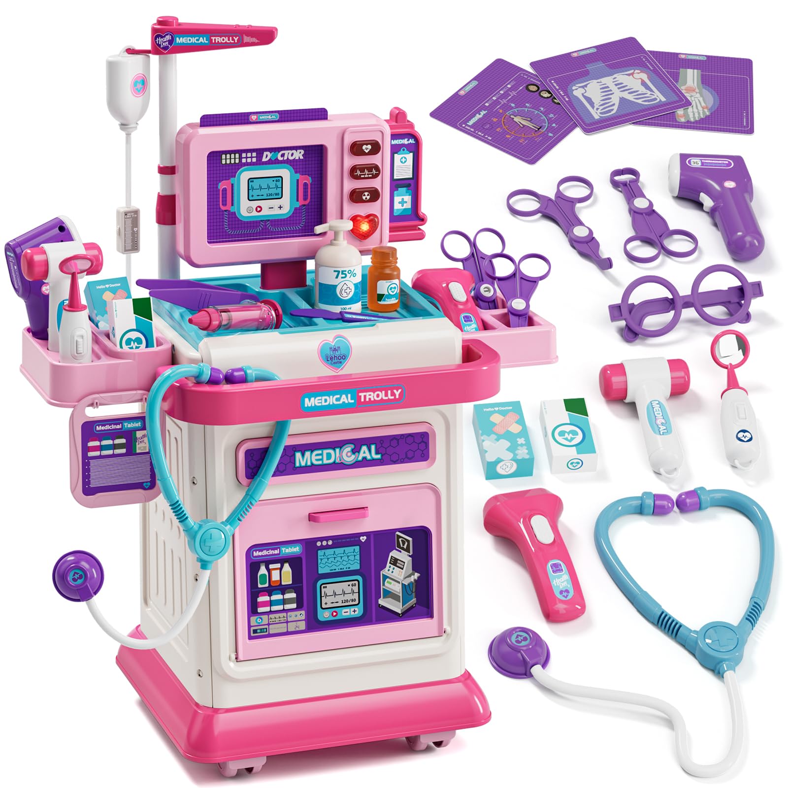 Amazon.com: Lehoo Castle Doctor Kit for Toddlers 3-5 Pink, Gifts