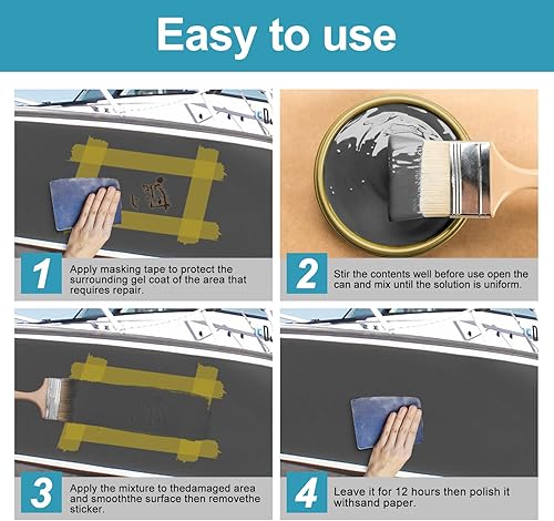 Miniatura 3 de Pintura preventiva de óxido gris, inhibidor de óxido y corrosión permanentemente, antioxidante, barrera protectora no porosa, resistencia a los