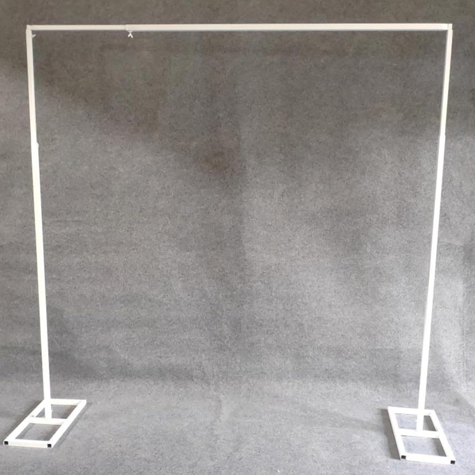 200 cm/300 cm kwadratowy łuk arkadowy ślubny z podstawą, regulowany metalowy łuk ogrodowy z motywem kwiatowym, dekoracja na ceremonię, przyjęcie, złoty - 3 * 3 m (1,5-3 m) (biały 3 m))