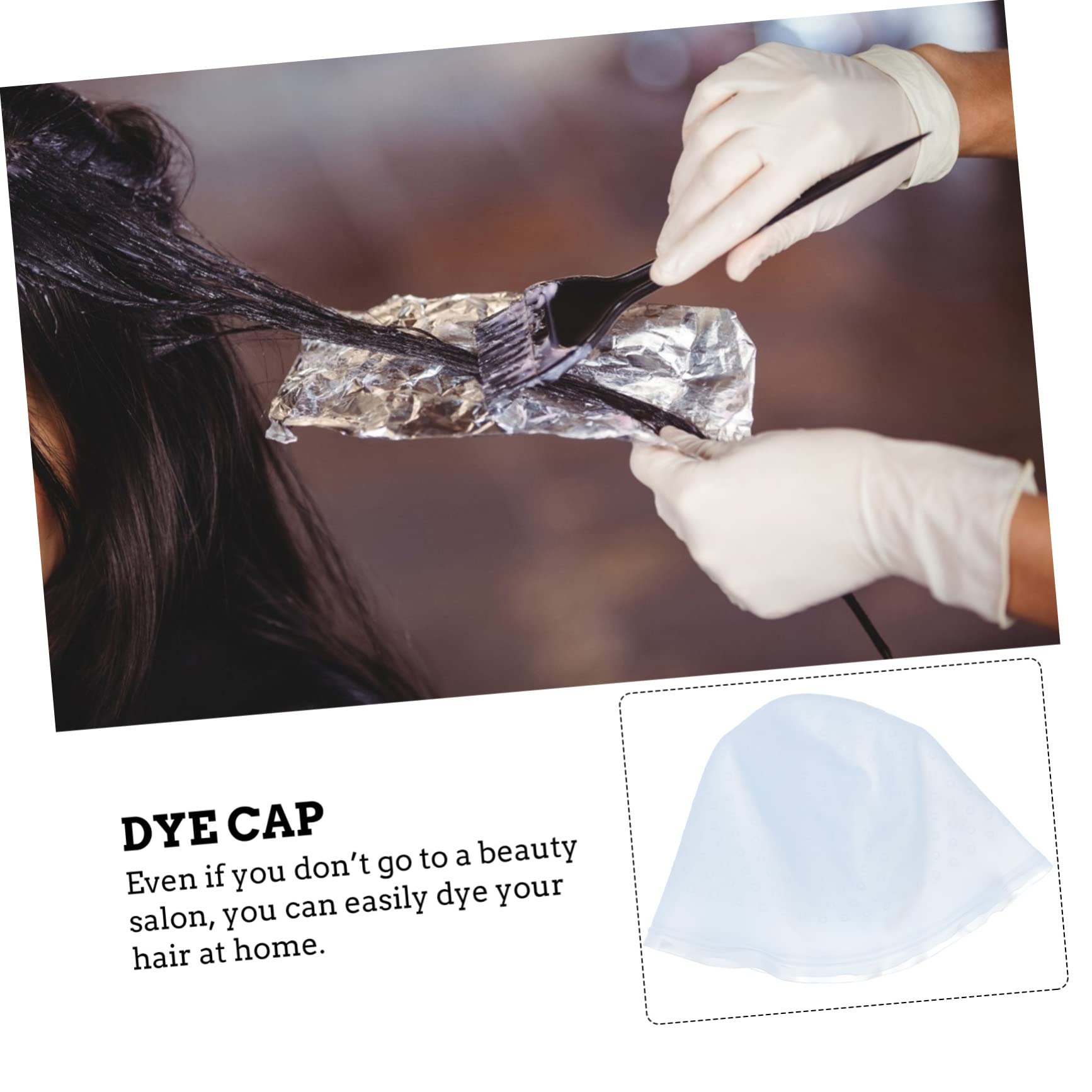 Didiseaon 4pcs Silicone Hair Coloring Cap for Hair Dyeing Highlighting Hat Easy to Use and Clean