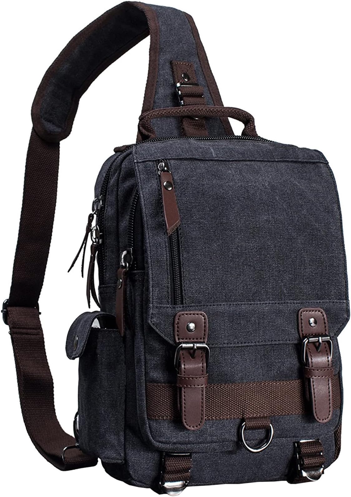 Canvas Cross Body Messenger Bag Shoulder Sling Backpack Travel Rucksack