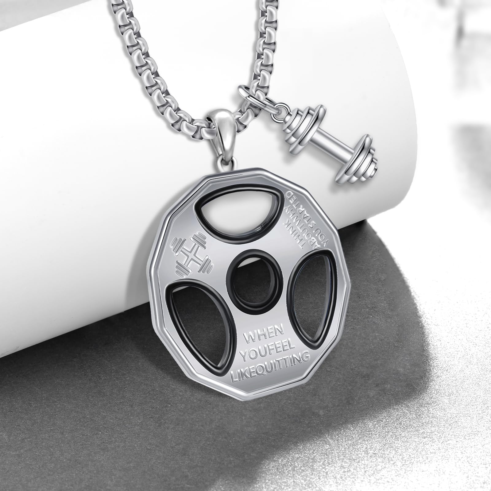 Sbzxbt 925 Sterling Silver Lineman/Welder/Gym/Rock Pendant Necklace for Men Cool Accessories for Men Faith Pendant Necklace