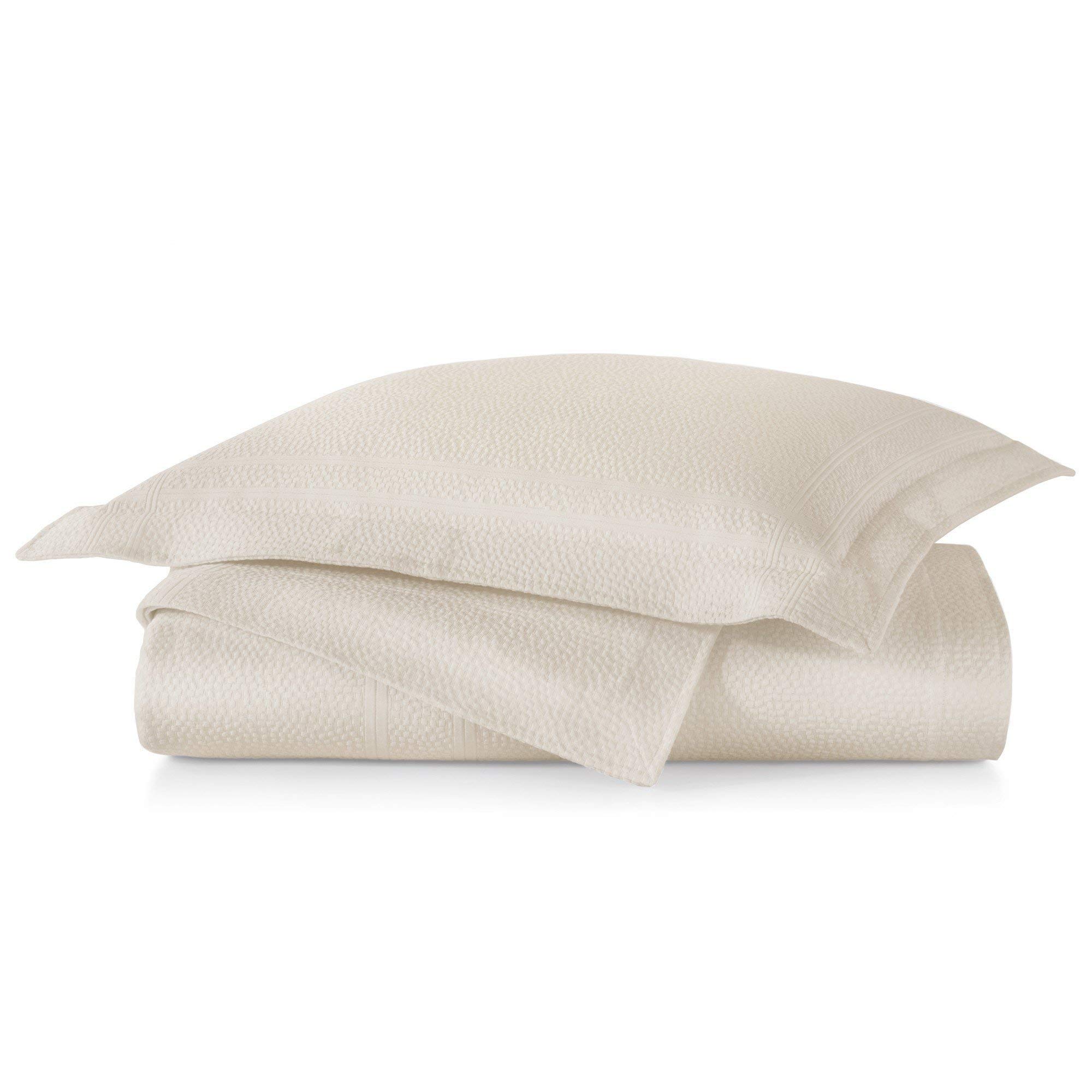 Peacock Alley Montauk Matelass Coverlets - 100% Egyptian Cotton in 4 Luxurious Color Options with Pebble Texture - King (Linen)