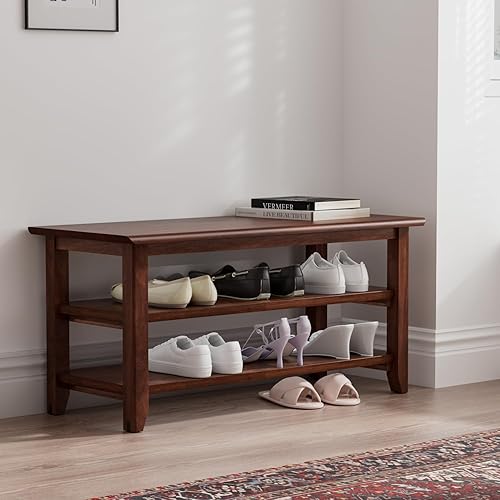 Miniatura 14 de Zapatero organizador de 3 niveles, 4 pares de banco de almacenamiento de entrada para pasillo, dormitorio, sala de estar, dormitorio, soporta hasta