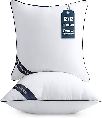 Vista 43 de Utopia Bedding Rellenos de Almohada Decorativa (Paquete de 4, Blanco), 20 x 20 Pulgadas Almohadas Decorativas de Interior para Sofá, Cama, Diván