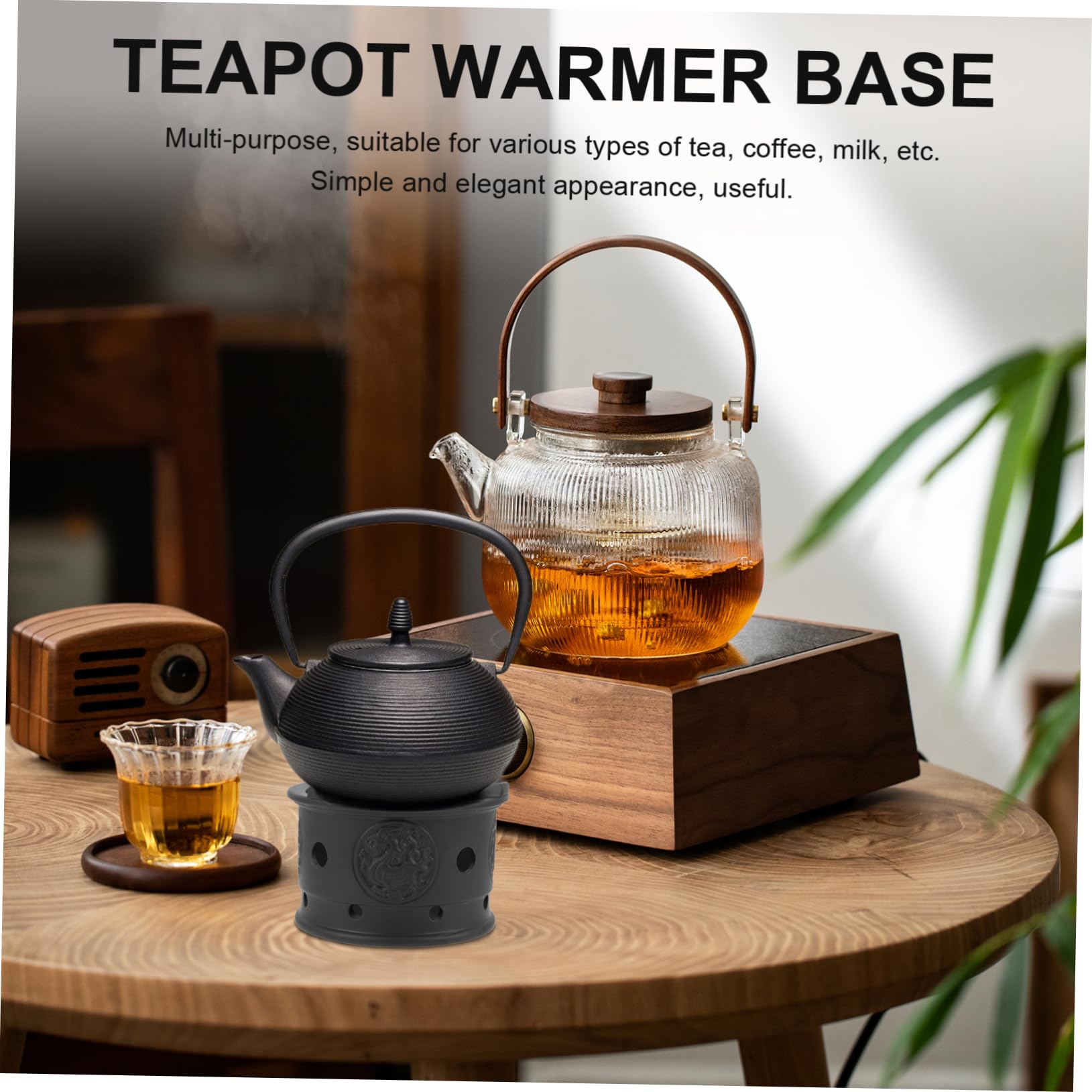 COLLBATH Teapot Candle Stand Warmer for Tea Stove Classic Design Home Office Hotel Tea Warmer