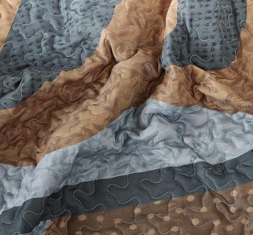 Quilted Throw Blanket By Virah Bella - 50" X 60" Patchwork Bear Lightweight Throw Quilt Great For Loungers & Extra Bedding - Beautiful Lodge-Themed Blanket #TOP4