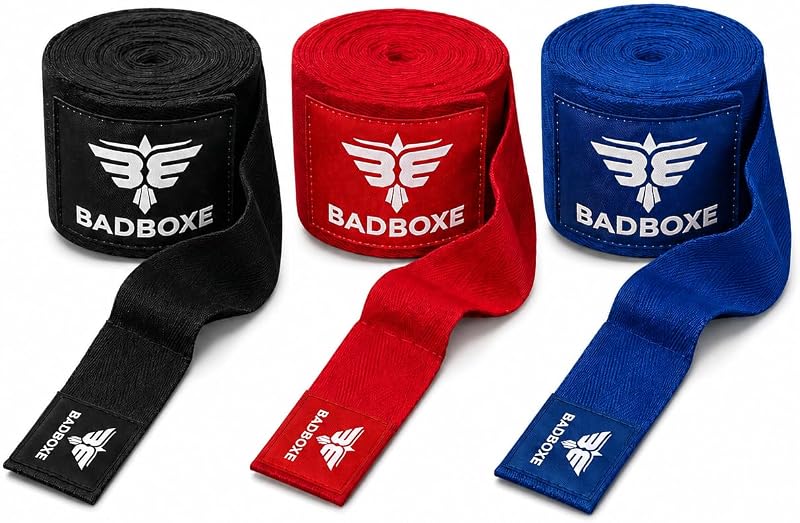 TWISTER FIGHT WEAR Boxing Hand Wraps 180" (4.5 Meter) – Premium Cotton-Polyester Blend with Thumb Loop and Hook & Loop Closure for Boxing, MMA, Muay Thai & Kickboxing