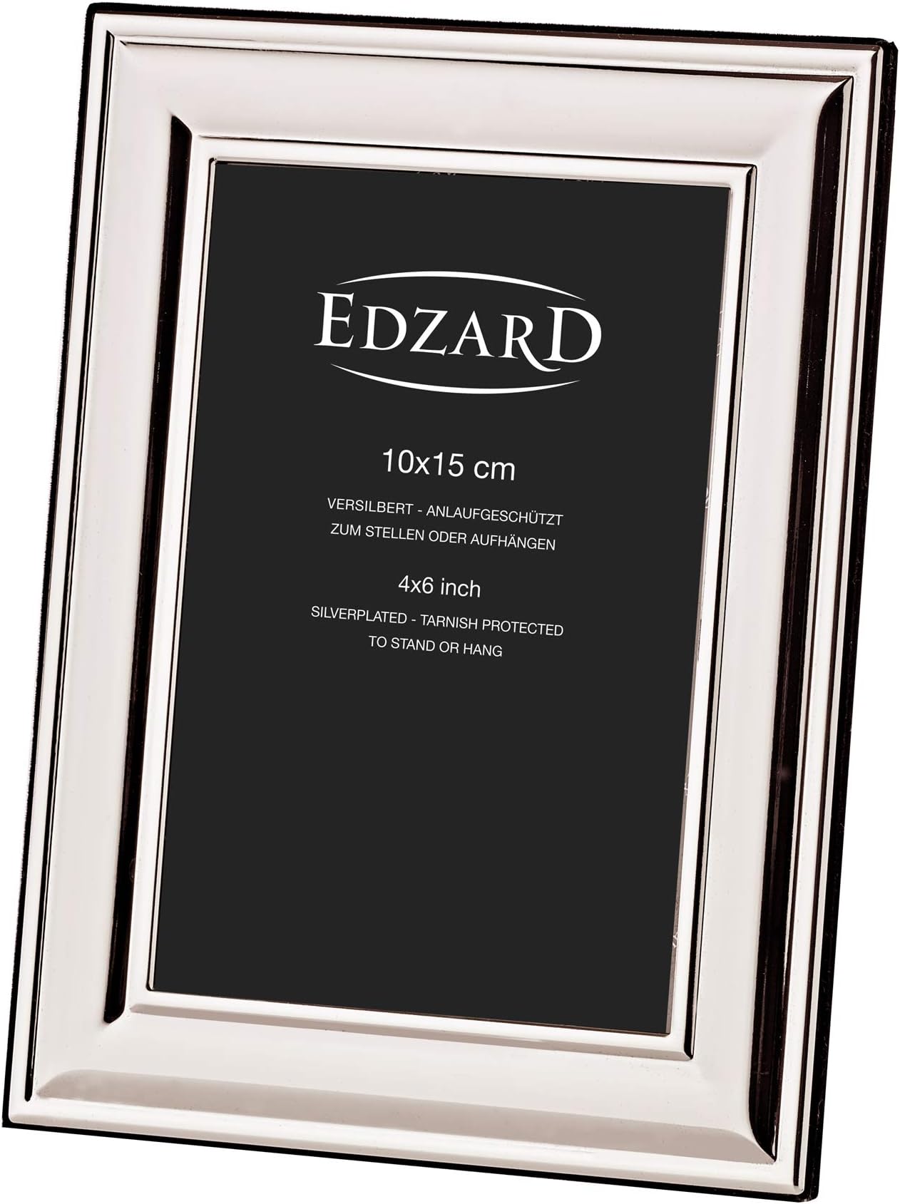Edzard Photo Frame Sunset, 4x6 inch (10x15 cm), Silver Plated Picture Frame, Tarnish Protected