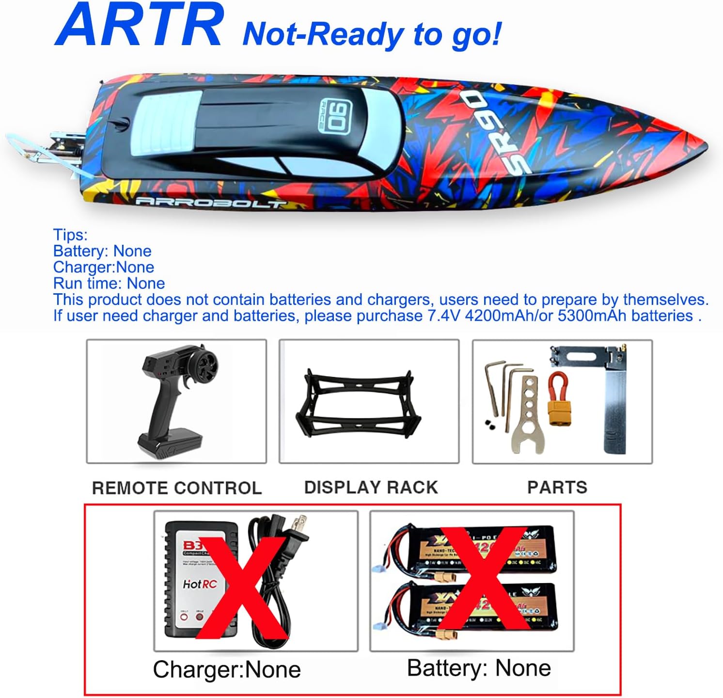35.43" Inch 90CM EXA79805 Large Brushless Remote Control Boat 45MPH+ 3WD RC Boat Watercraft for Adults 14y+ Walking on Big Lake Pool Sea (ARTR Excluding Batteries and Chargers)