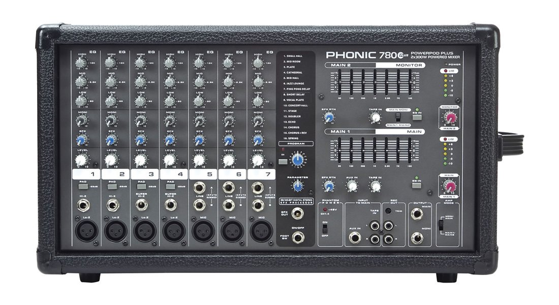 7ch パワードミキサー Phonic powerpod 780 plus 7ch パワードミキサー Phonic powerpod 780 plus