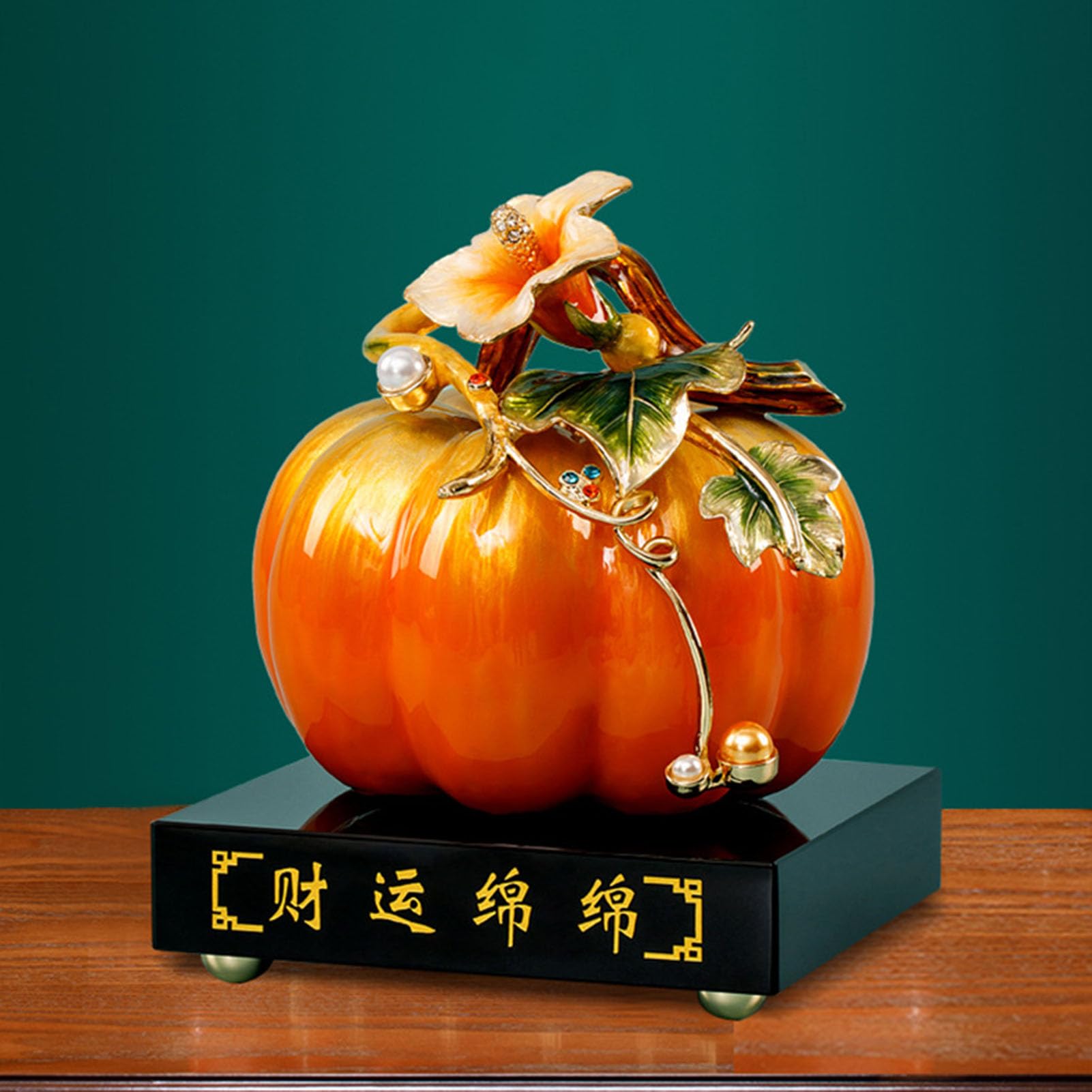Dekorowanie dyni - ręcznie robiona figurka dyni dla Feng Shui | Prezenty Wyjątkowe dekoracje i prezenty na Halloween, Wystrój stołu Wakacje Halloween, Bogactwo i szczęście