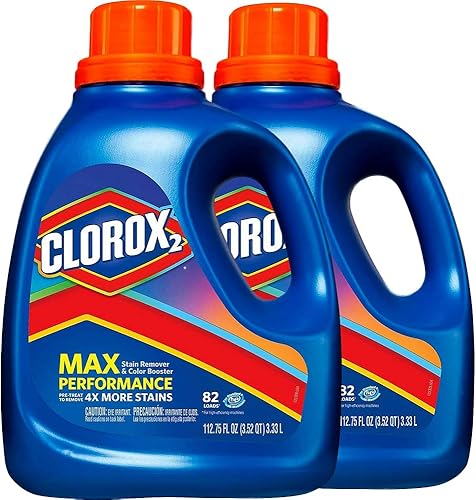 Clorox Max Performance - Quitamanchas y potenciador de color, 82 cargas, 112.75 onzas (paquete de 2)