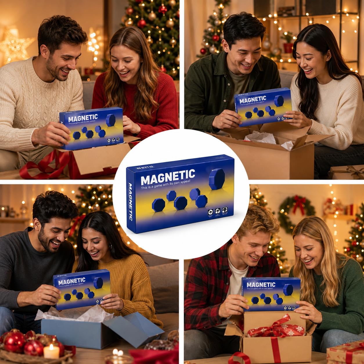 Magnetisches Schachspiel, 20 Magnetsteine in voller Größe mit Seil & Aufbewahrungstasche, tragbares Strategie-Brettspiel für Familienspielabend, Reisen, Camping, Partys, für Erwachsene
