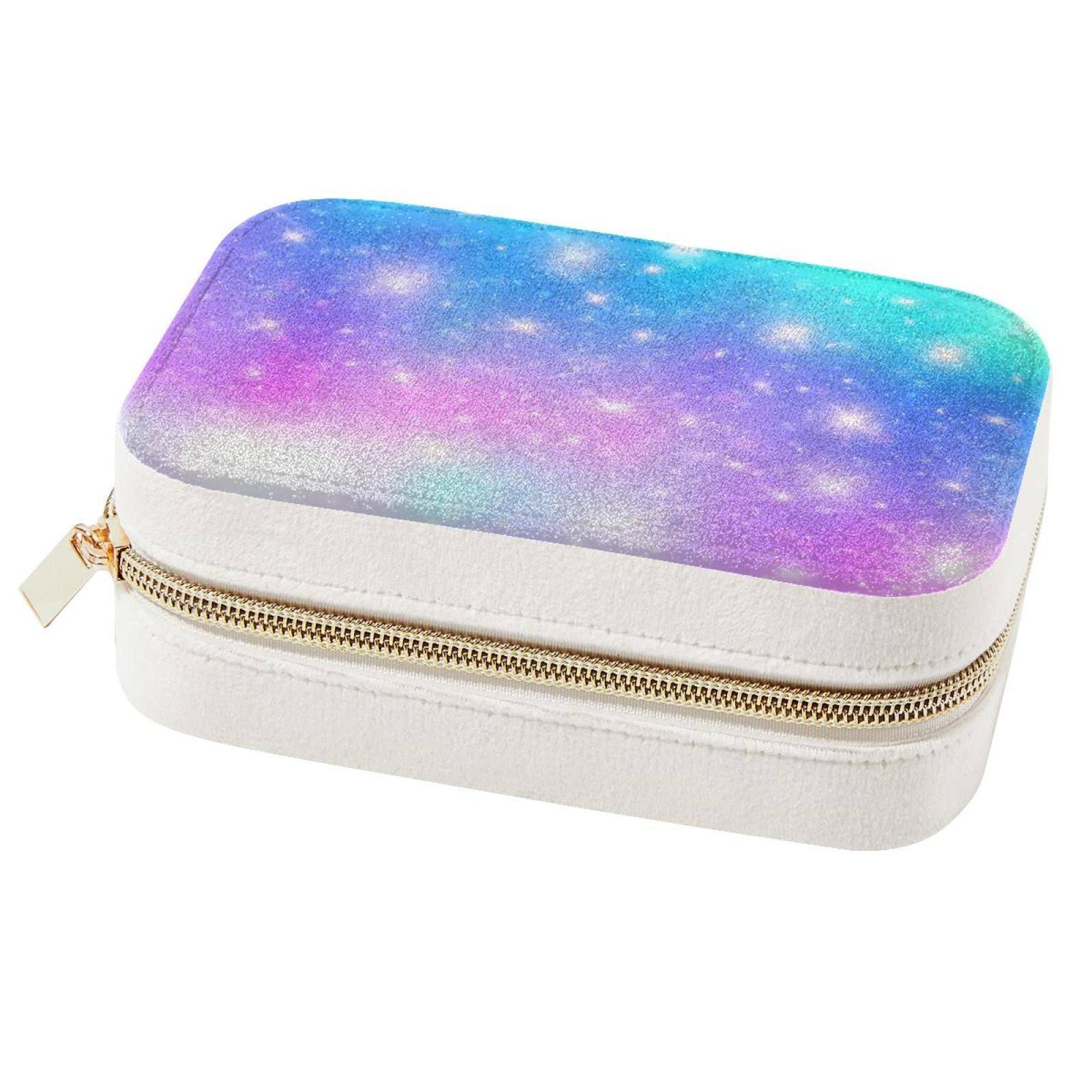 Boîte à bijoux portable Galaxy Fantasy, rangement boucles d'oreilles et bagues