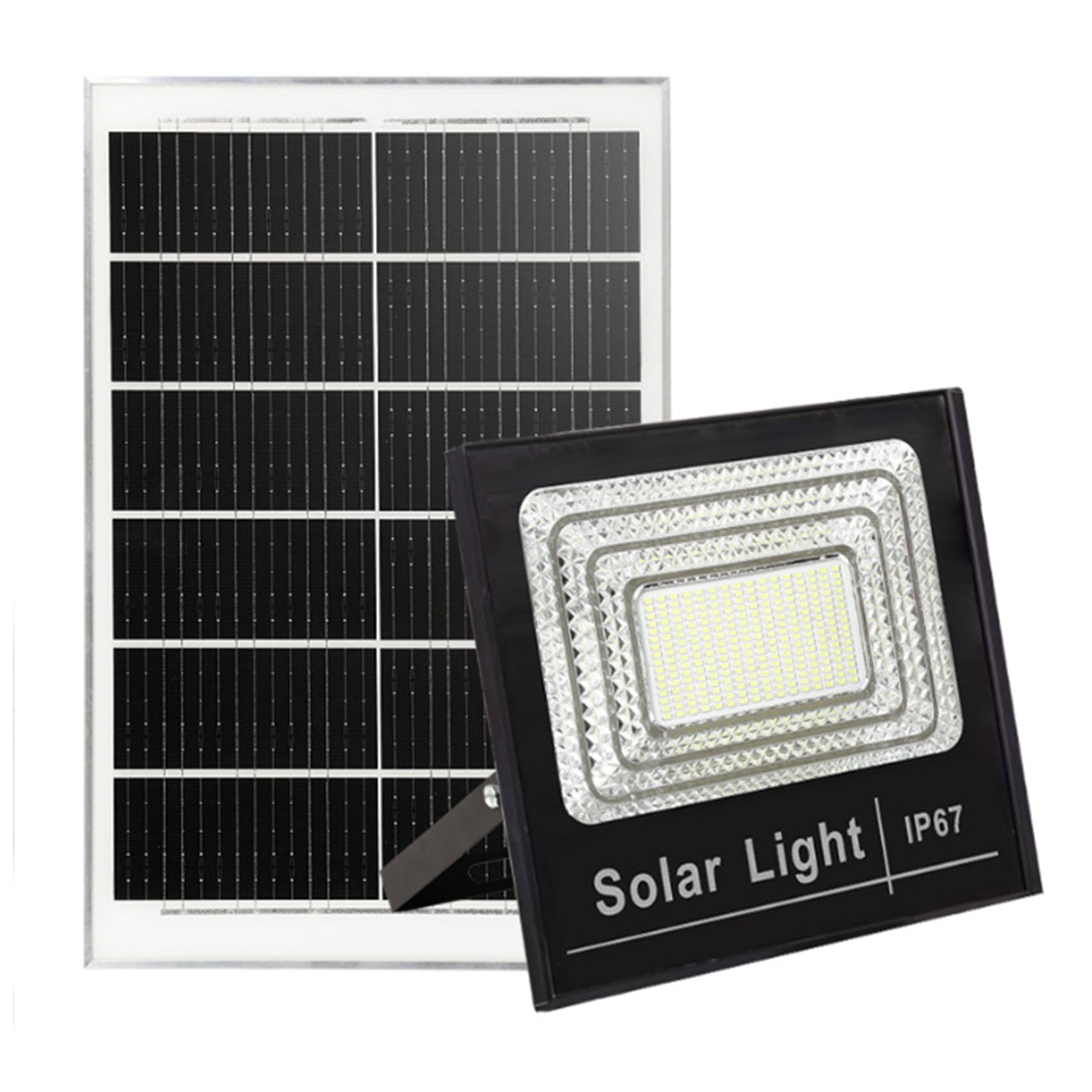 Projecteur solaire 200W étanche IP67 haute luminosité pour cour et rue