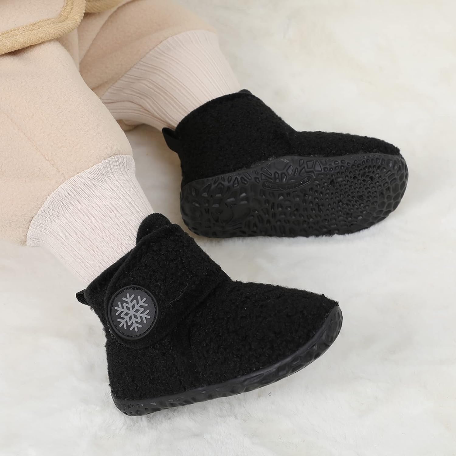 FEETCITY Baby Booties Girls Boys Infant Slippers First Walkers Shoes Warm Socks Newborn Crib Shoes - Image 2