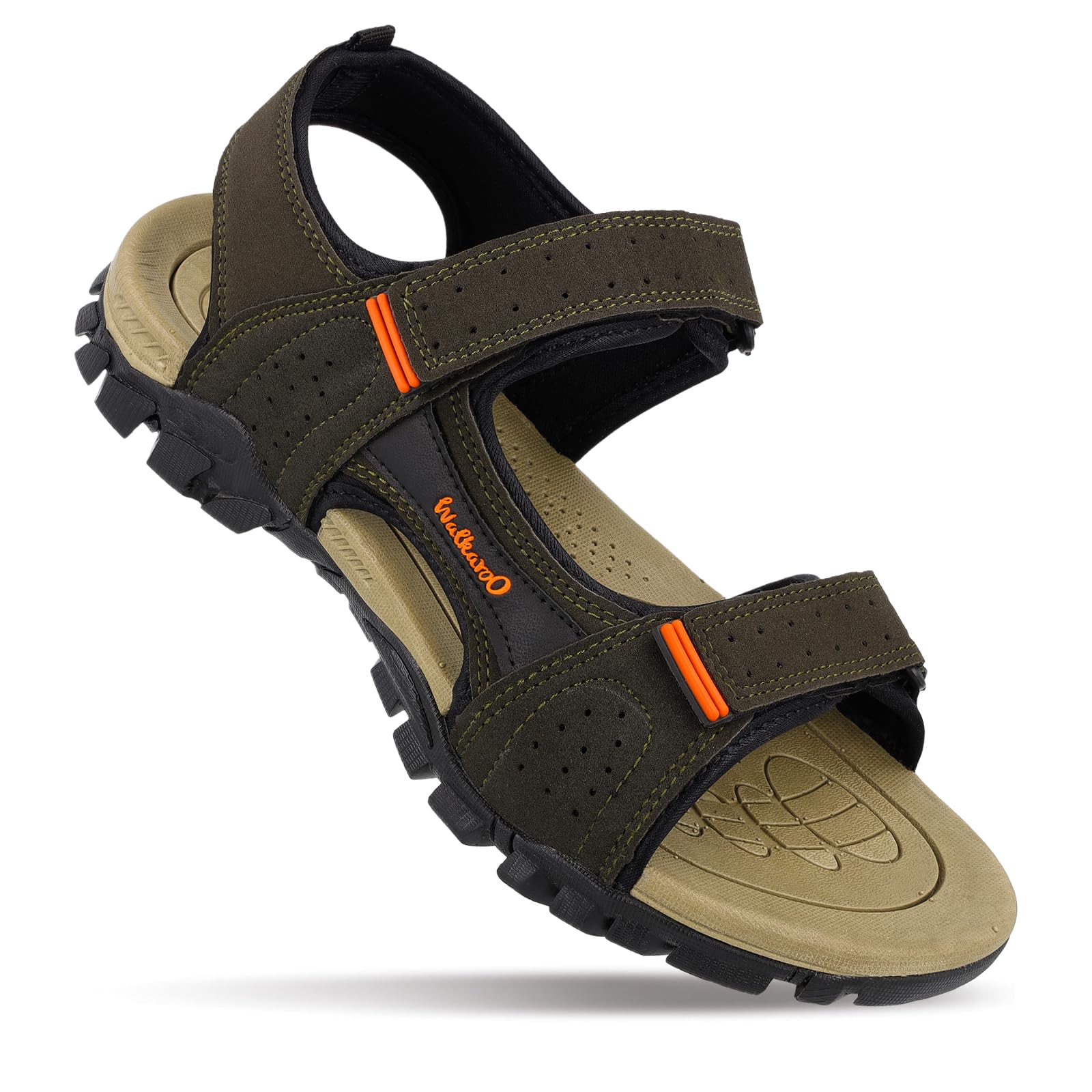WALKAROO XC4670 Mens Casual Wear and Regular use Sandals - Olive Green (B0CNLWQKN4) Amazon Price History, Amazon Price Tracker