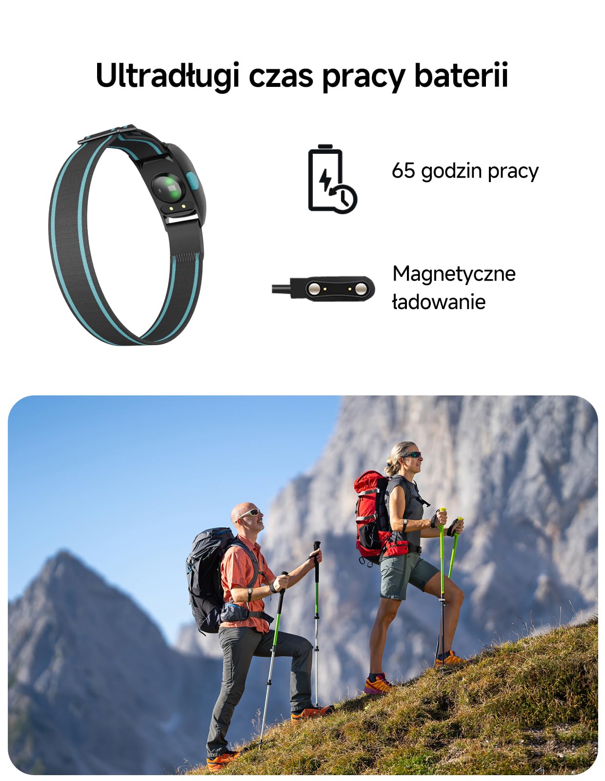 iGPSPORT HR70 Monitor tętna, wodoodporna opaska na ramię Bluetooth Ant+ idealna do jazdy na rowerze, joggingu, jogi, fitnessu