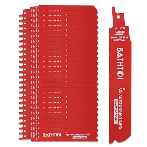 Miniatura 1 de Paquete de 25 hojas de sierra recíproca de 6 pulgadas 1418 Tpi para corte de metal, cuchillas Sawzall de acero de aleación de carburo para