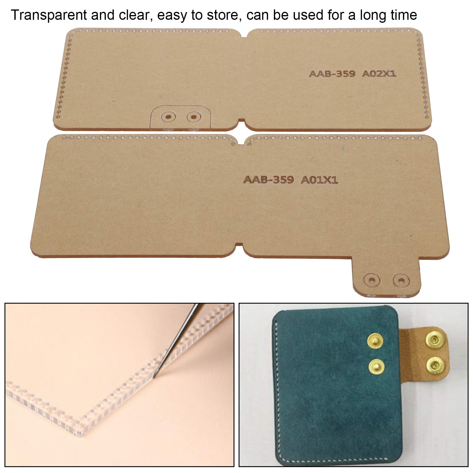 Acryl-Leder-Muster, klare Acryl-DIY-Acryl-Schablone Haltbare Kartentaschen-Schablone, für Geldbörsen-Geldbörsenformwerkzeug