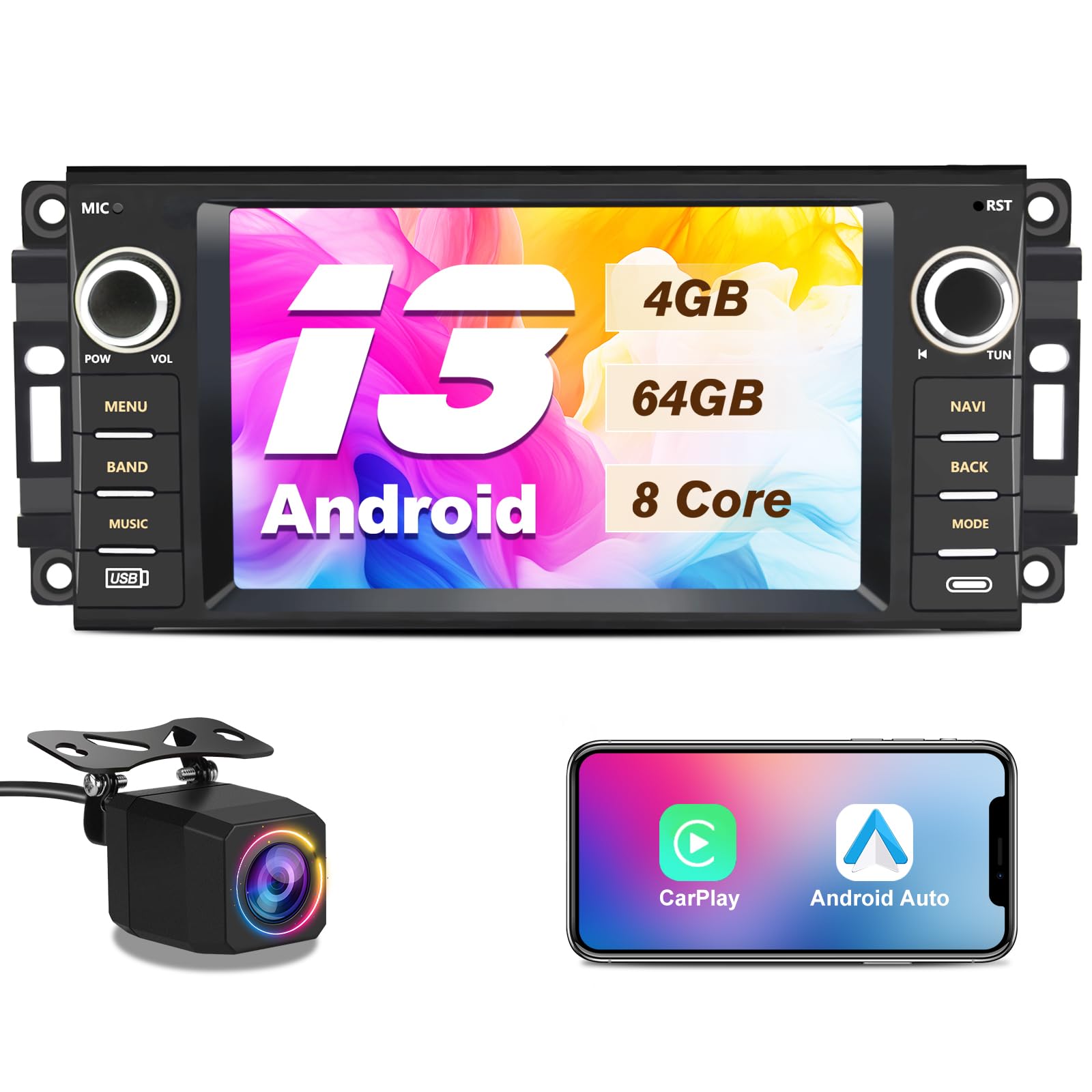 Vratzn 8 Core Android 13 Car Radio