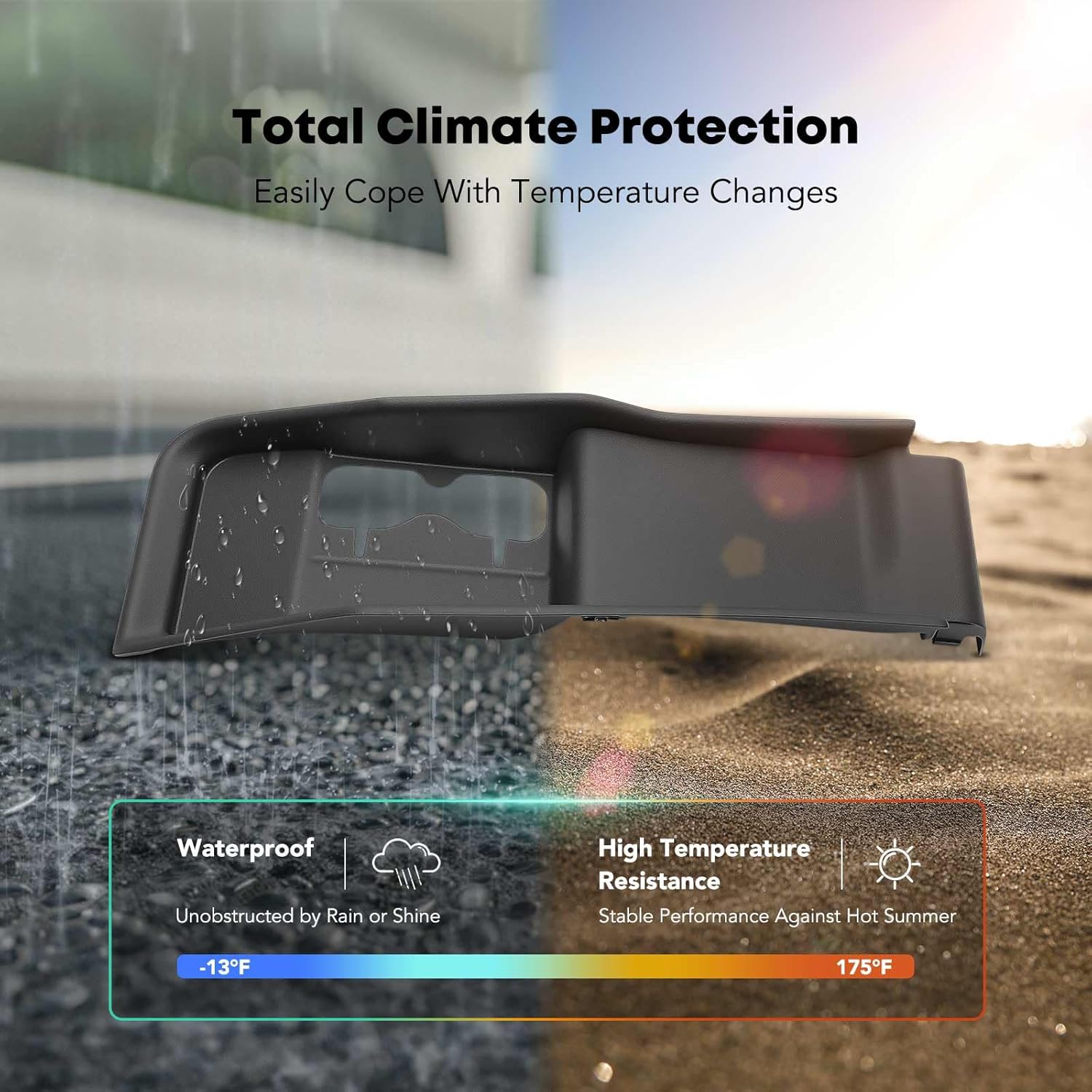 YHTAUTO Front Left Driver Side Tow Hook Bezel Compatible with Ford F-250/F-350/F-450/F-550/F-600 Super Duty 2020-2022, with Adaptive Cruise Control Outer Air Deflector, Bumper Bracket