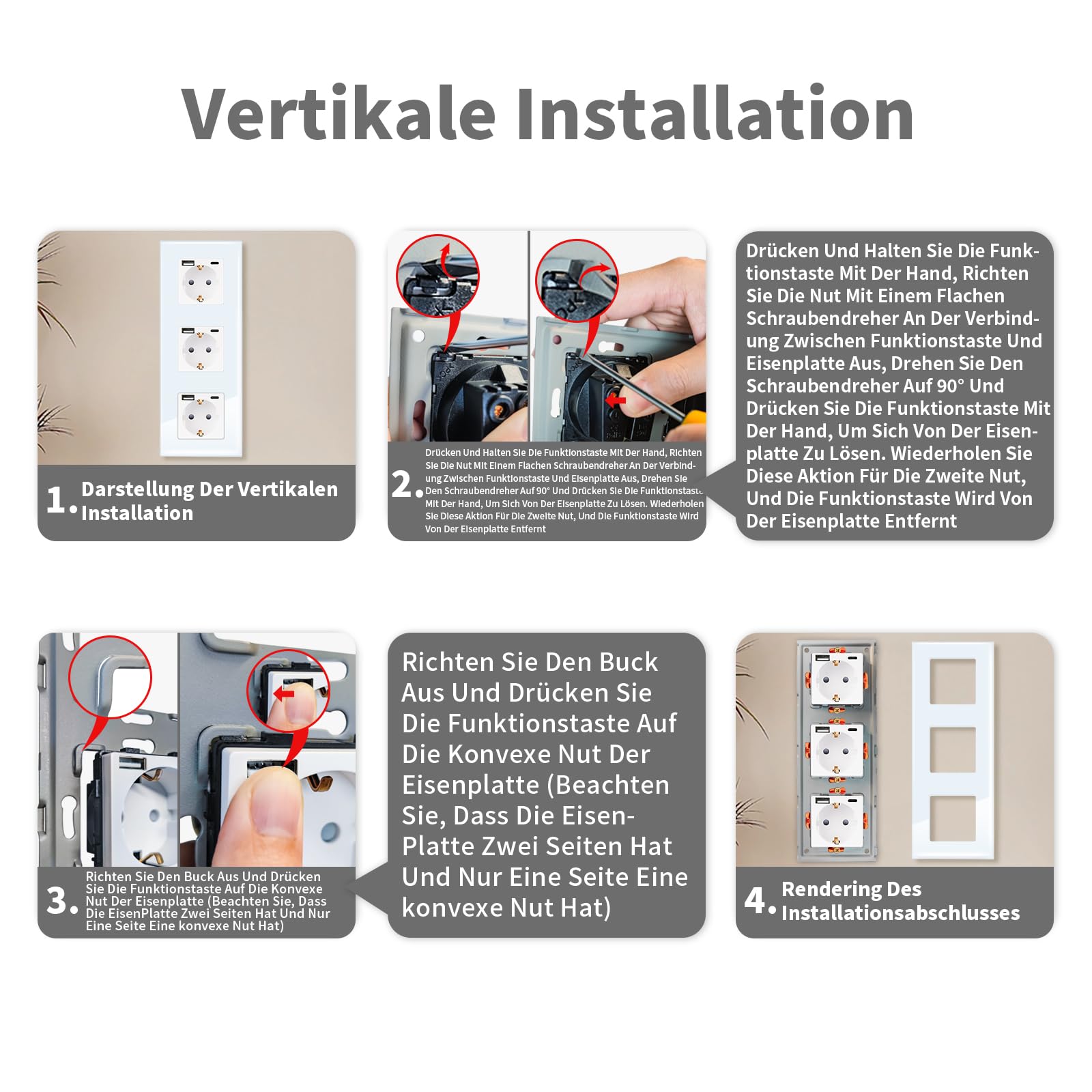 Prise murale Schuko - IP44 - Terre - 16A - Noir mat - Encastrable