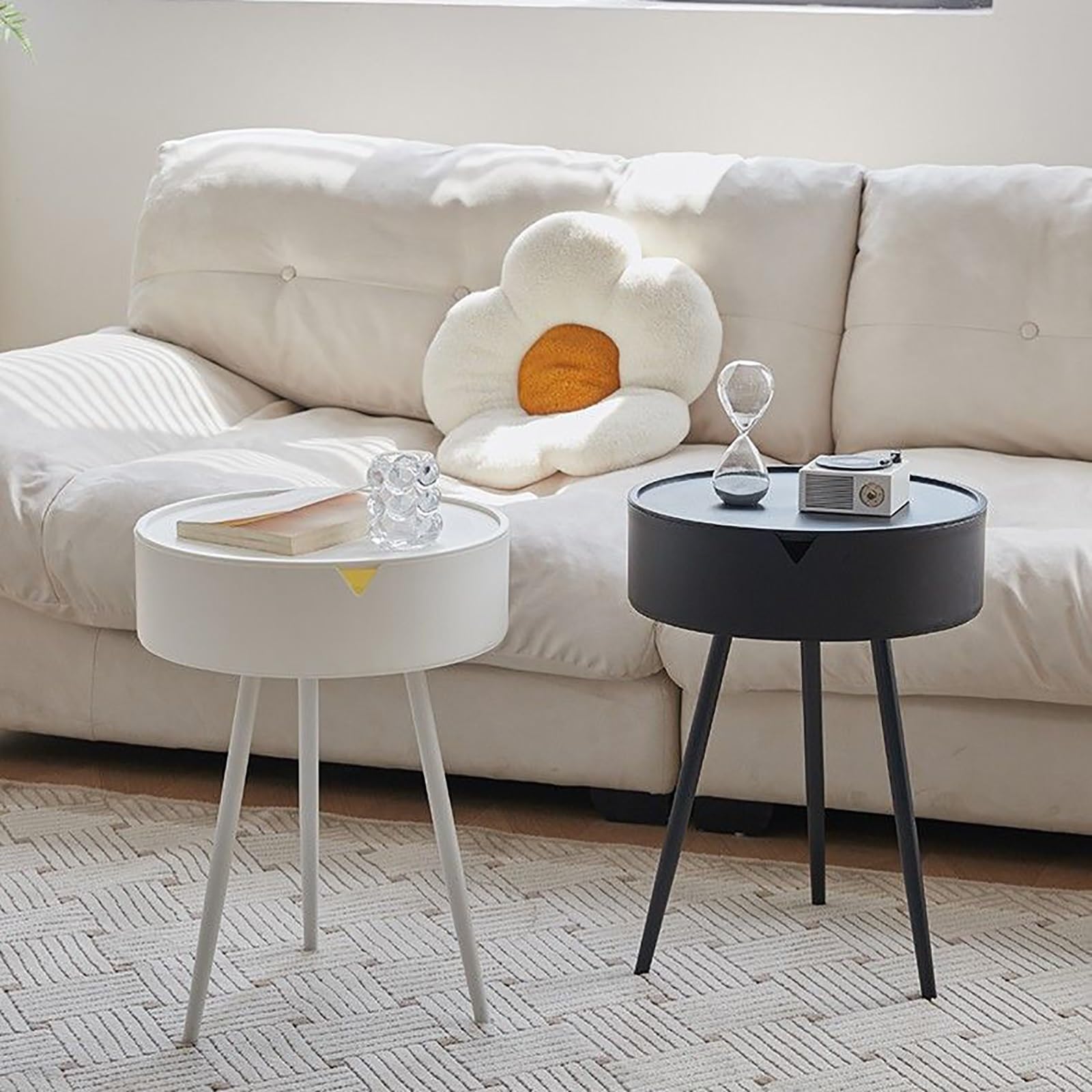 ナイトテーブル モダン シンプル 収納テーブル ラウンド 屋内  アクセント Amazon｜ナイトテーブルモダンシンプル、収納テーブルラウンド、屋内