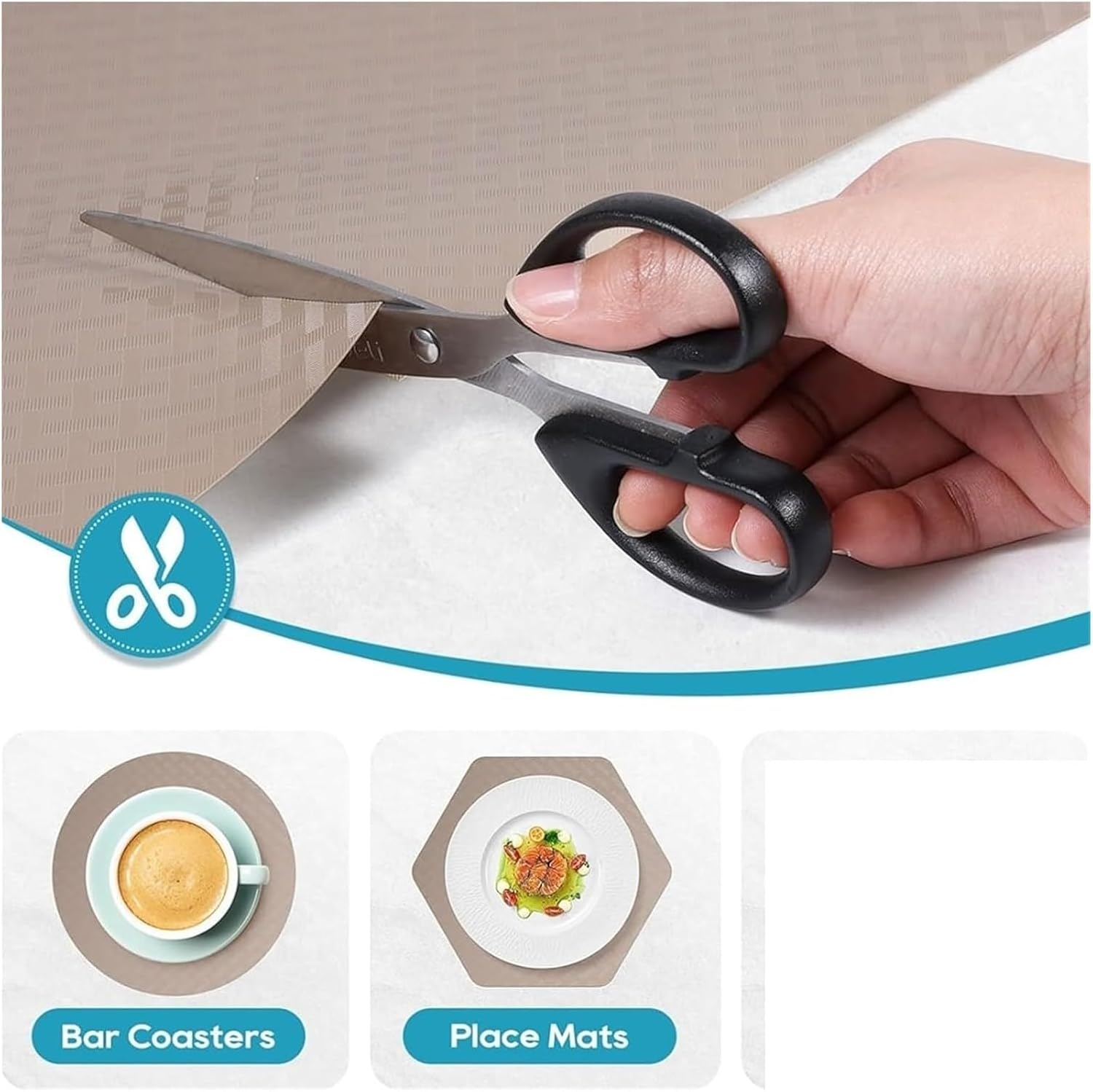 EVA Non-Adhesive Kitchen Drawer Liner - Durable Shelf Liners for Cabinets, Fridge & More(150x45cm)