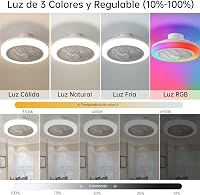 IZOWE RGB LED Mennyezeti Ventilátor 45cm Távirányítóval Dimmelhető Lámpa 3