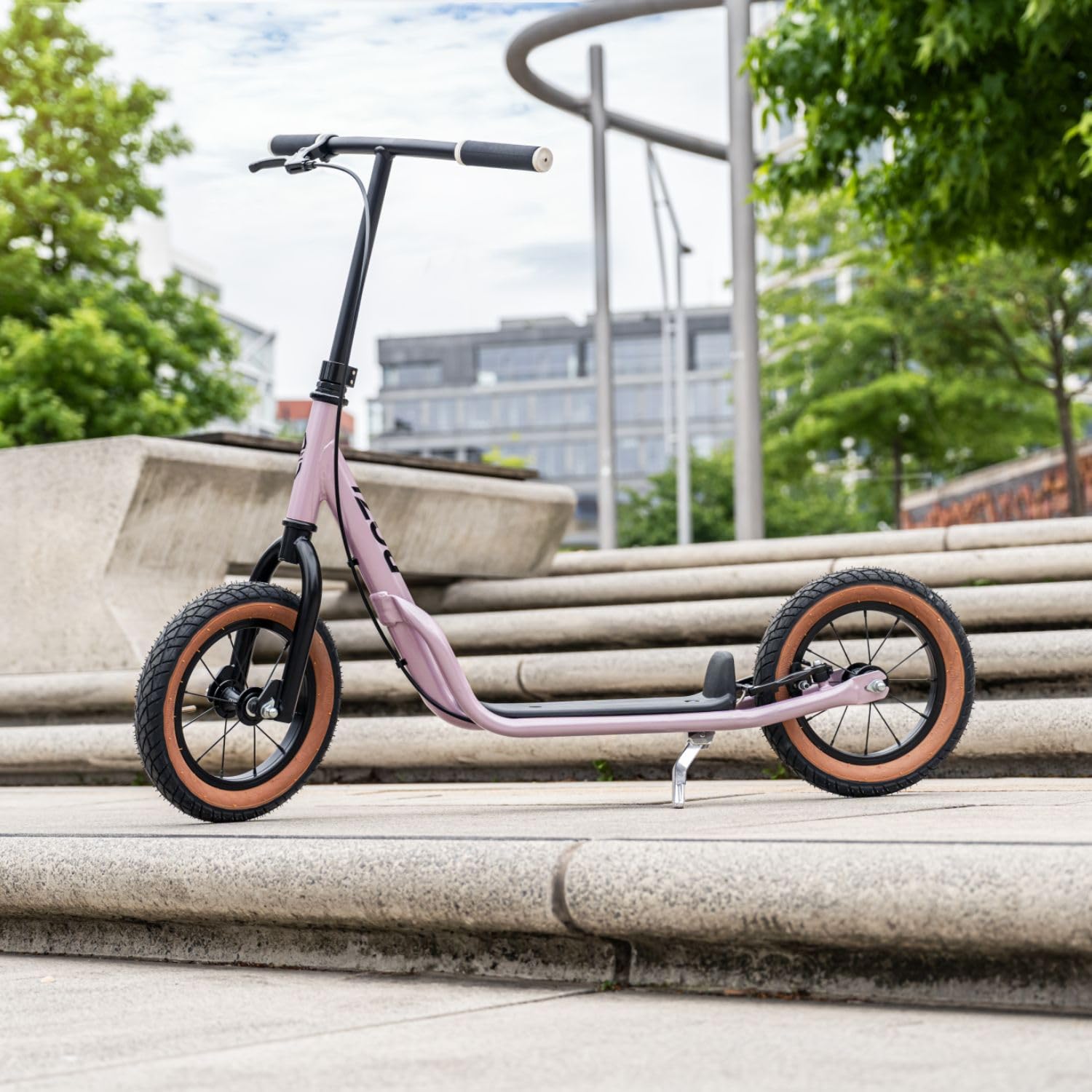Puky Patinete R07 L | Patinete infantil con ruedas neumáticas | Altura ajustable para niños a partir de 4,5 años | Conducción segura gracias al freno V-Brake | Revestimiento en polvo resistente a los