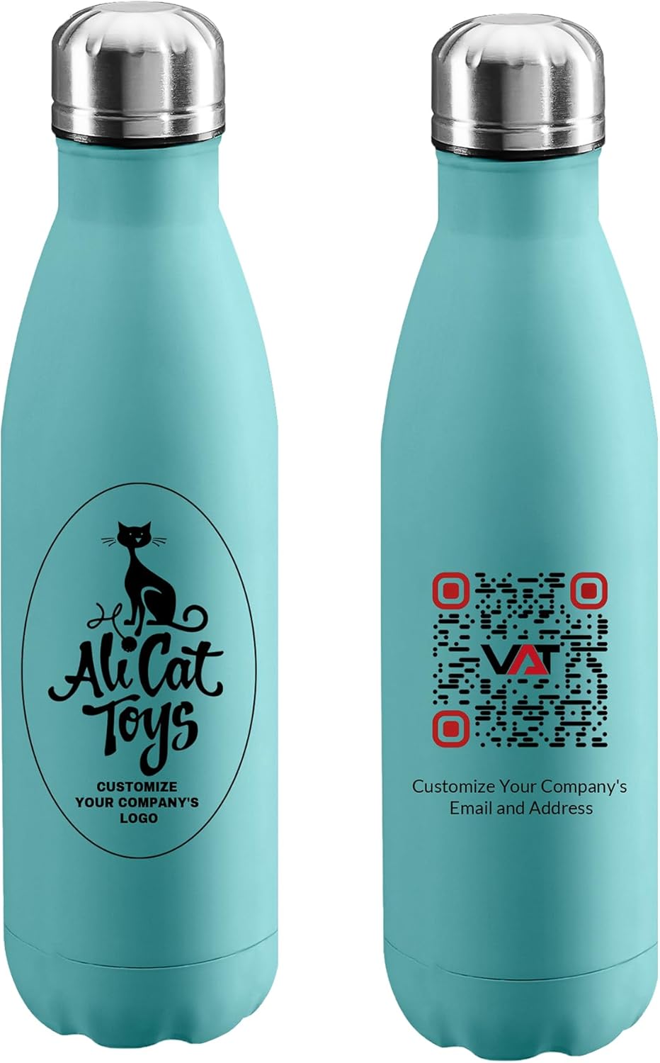 17oz Custom Water Bottle,White Personalized Water Bottles for Women,Stainless Steel Insulated Tumbler,Customized Gifts for Women,Customizable Name, Logo, Picture and Texts