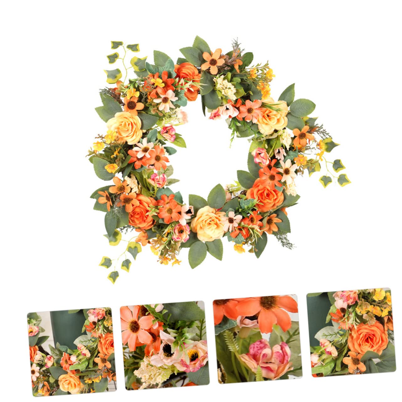 GARVALON 1pezzi Ghirlanda Di Peonie Artificiali Per Decorazioni Festive Wreath Simulato Per Matrimonio e Casa Decorazione Murale Elegante Per Eventi e Feste