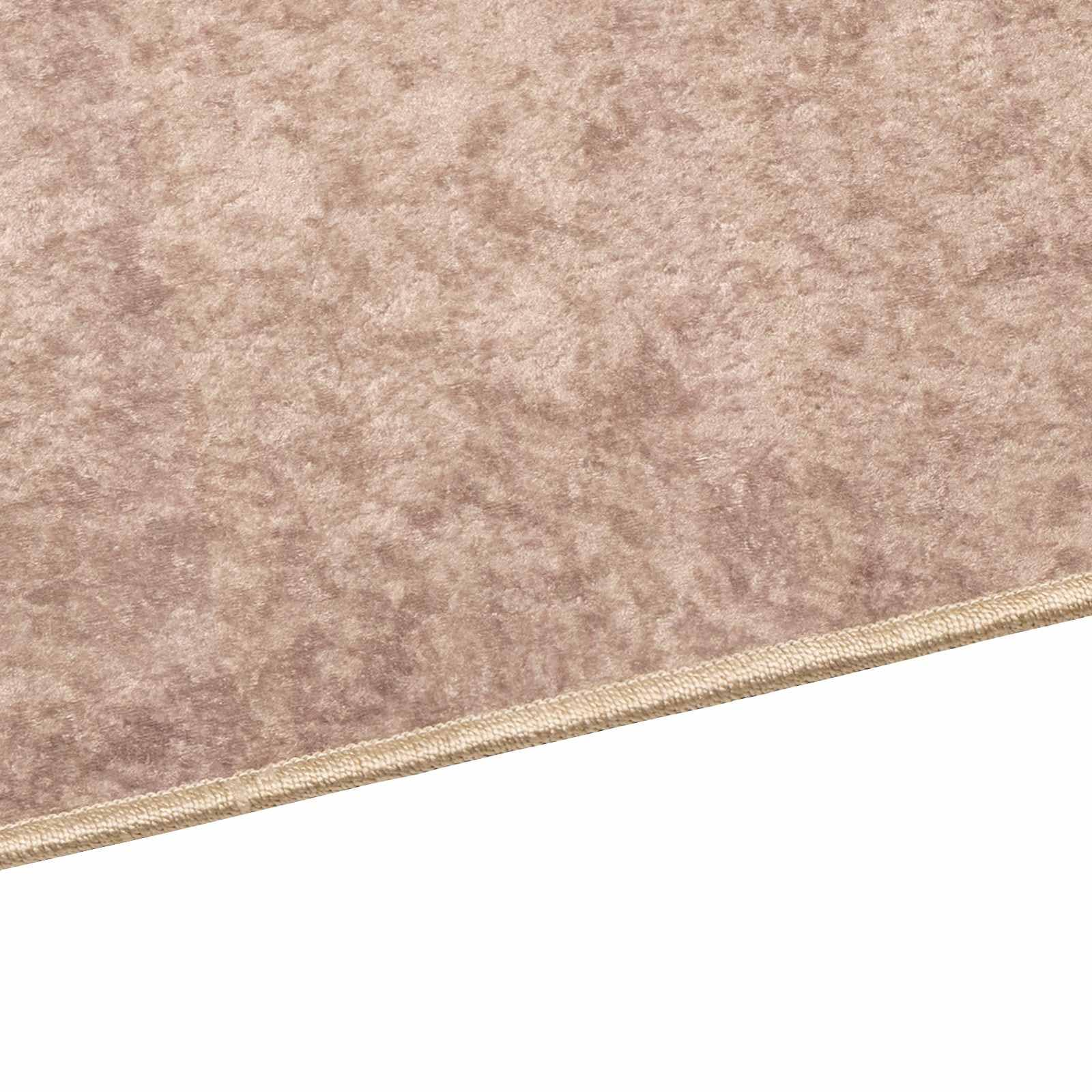 Marsa Tapis de sol en polyester et PVC - Antidérapant - Lavable - À poils courts - Pour couloir, chambre à coucher, salon, cuisine et intérieur - Sable - 50 x 300 cm