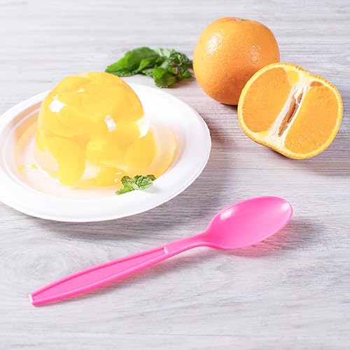 Miniatura 5 de Karat U2033 (rosa) 6.1 pulgadas PP Cuchara desechable extra pesada, rosa (paquete de 1000)