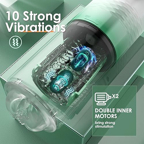 Miniatura 51 de Masturbadores machos de succión automática: 7 vibraciones y succión mejoradas, manos libres, bolsillo para coño macho, con textura realista 3D