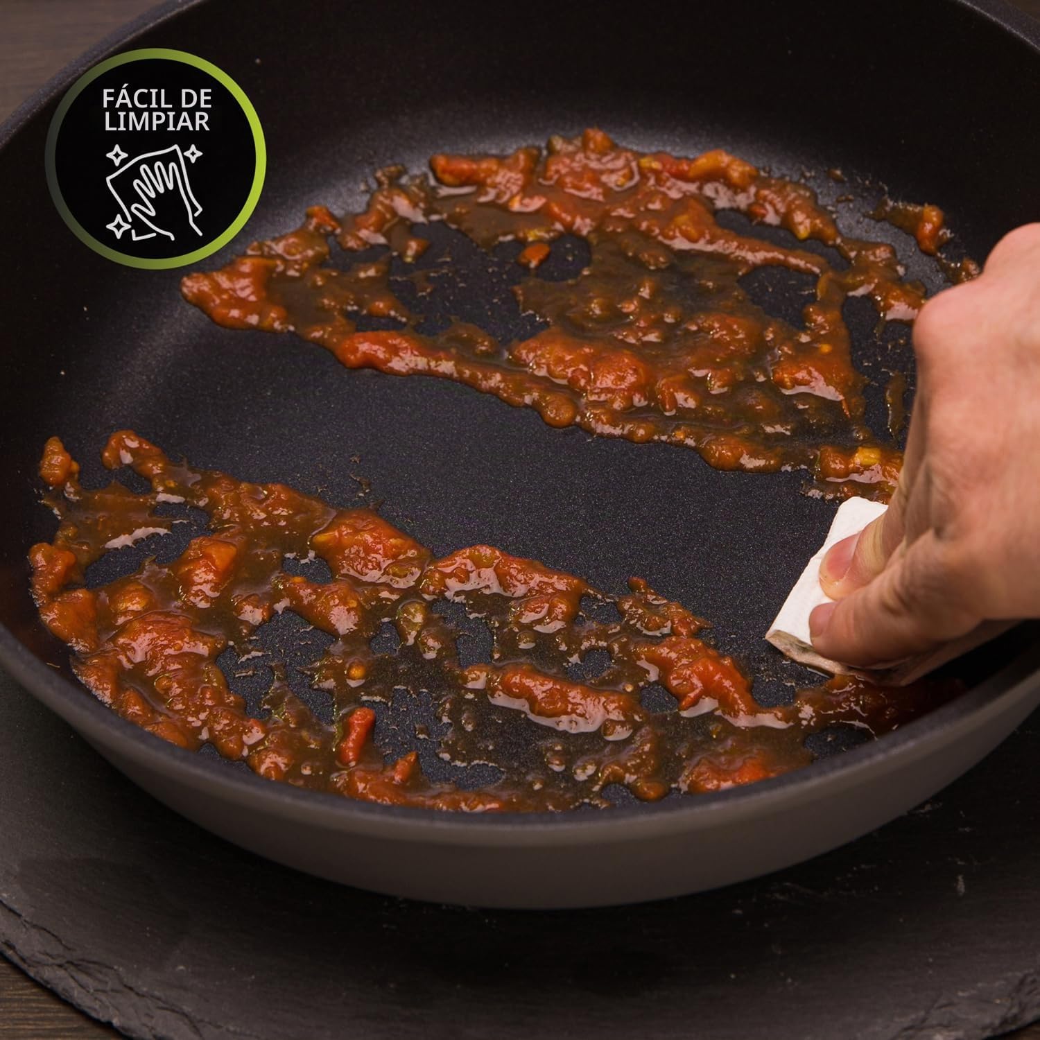 KASANOVA Sartén antiadherente para inducción y todo tipo de cocinas – Línea Elegance (26 cm)