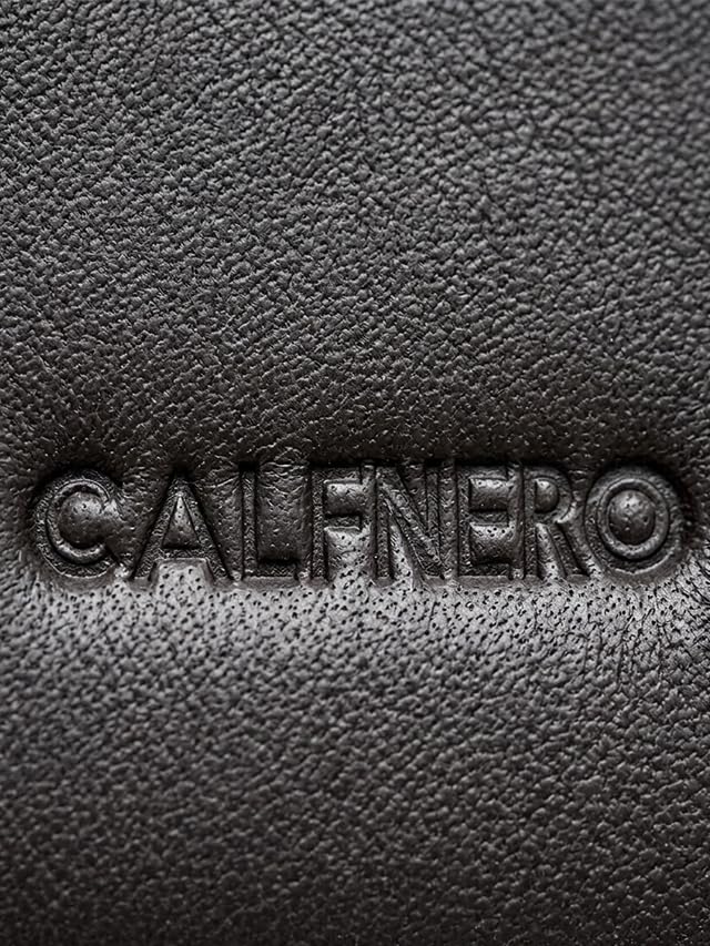 CALFNERO Genuine Leather Key Case & Coin Purse for Men and Women | Premium Chocolate Leather Key Holder Wallet with Zipper | Compact Key Organizer, Coin Pouch & Cash Holder | Unisex Everyday Carry 4