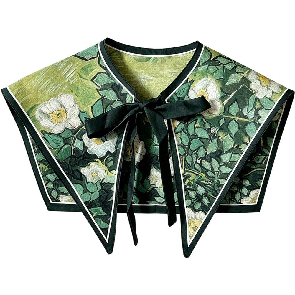Sslvya Women's Shawl Wraps Detachable Fake Collar Scarf Top Casual Lightweight Shoulder Cape Accessories