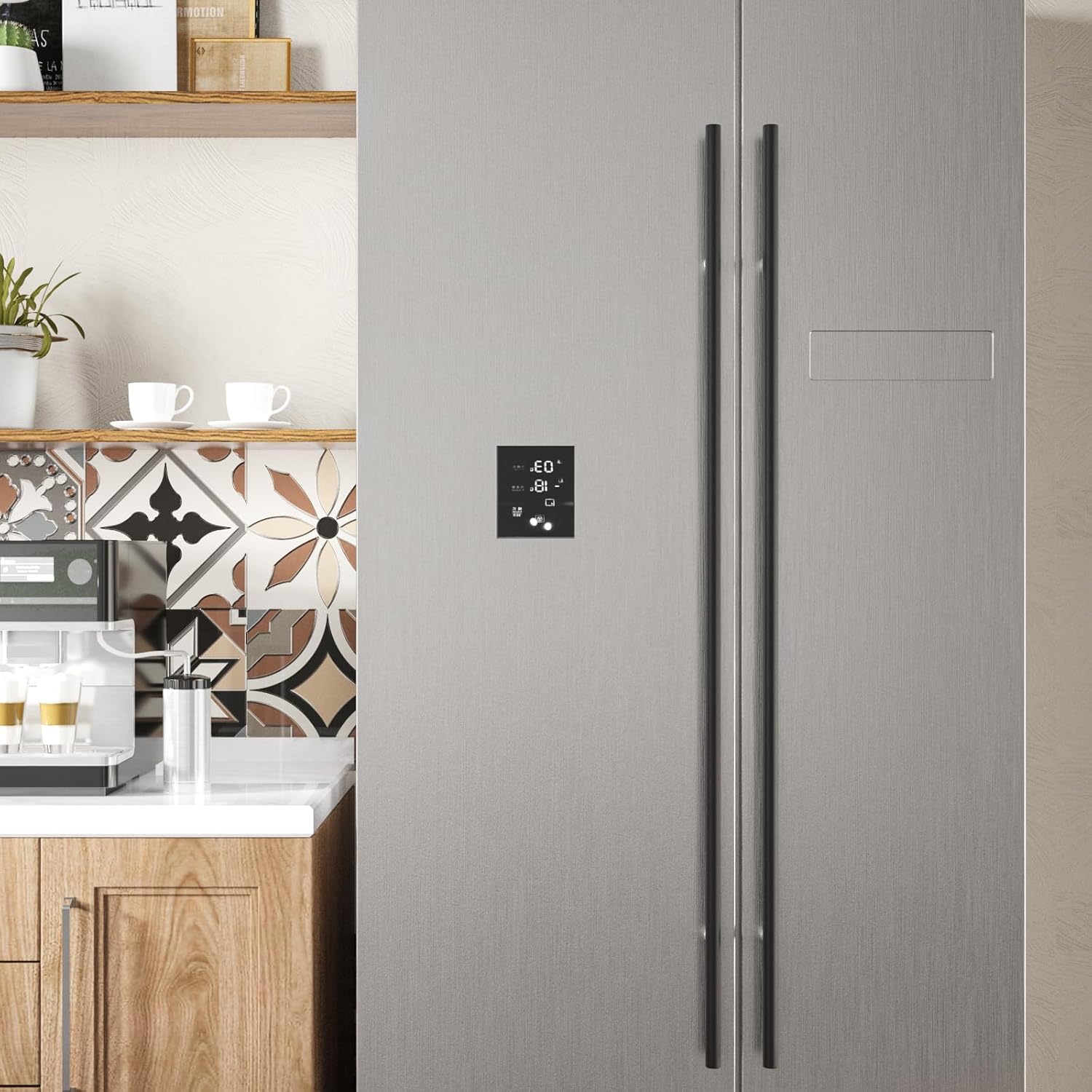 Large Size Stainless Steel Contact Paper 118"x32" Wide Brushed Refrigerator Vinyl Wrap Peel and Stick Self Adhesive Metallic Wallpaper for Kitchen Countertops Cabinets Appliances Waterproof