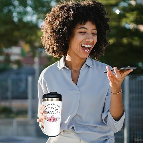 Miniatura 54 de Vaso de acero inoxidable de 13 onzas con aislamiento al vacío para gatos, divertida taza de viaje de café con tapa abatible, taza aislada para Una