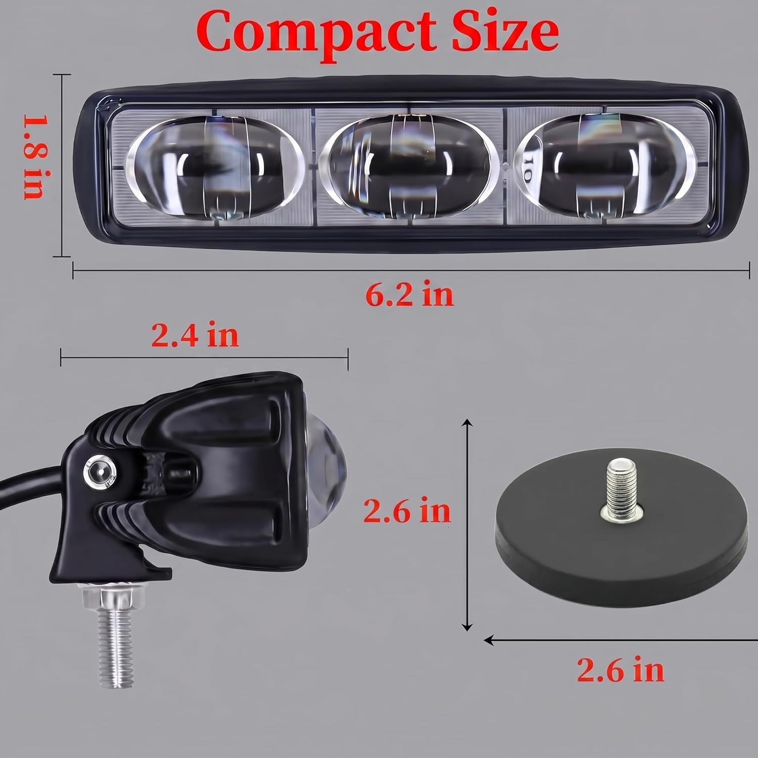 Forklift Safety Lights with Magnetic Base,30W Red Straight Line Side Zone Warning Lights for Forklift Truck,Industrial Lift, AGV,Warehouse Industrial Indoor and Outdoor Use,DC 12-110V,IP67 Waterproof
