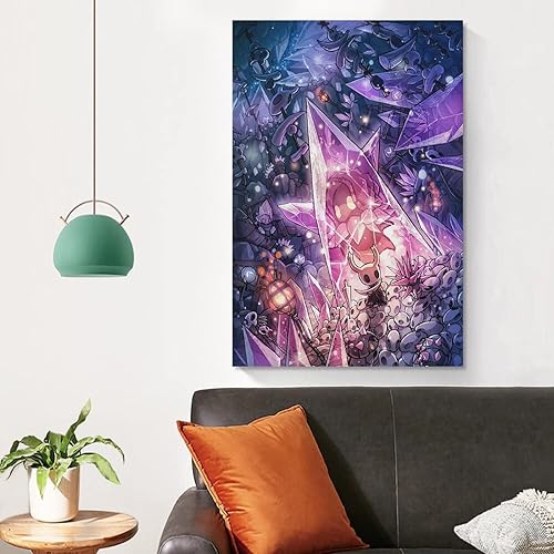 Miniatura 4 de SNKB Hollow Knight - Póster artístico en lienzo y arte para pared, diseño moderno de dormitorio familiar, 12 x 18 pulgadas (11.8 x 17.7 in)