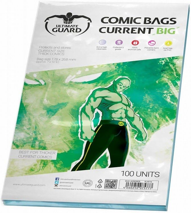 Ultimate Guard "BIG Comic Bags (Current, Transparent), 178 x 268 mm - Image 3