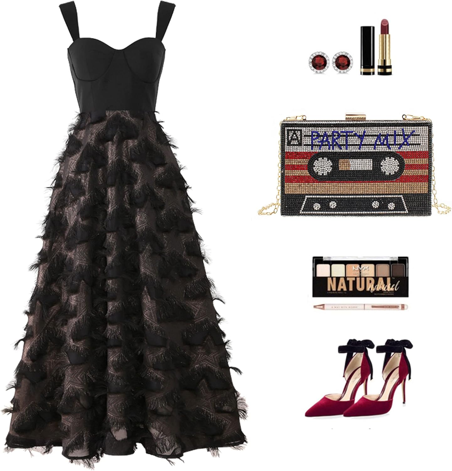 Reberomantic Women Retro Radio Shape Crossbody Bag PU Leather Metal Vintage Evening Clutch Purses - Image 8