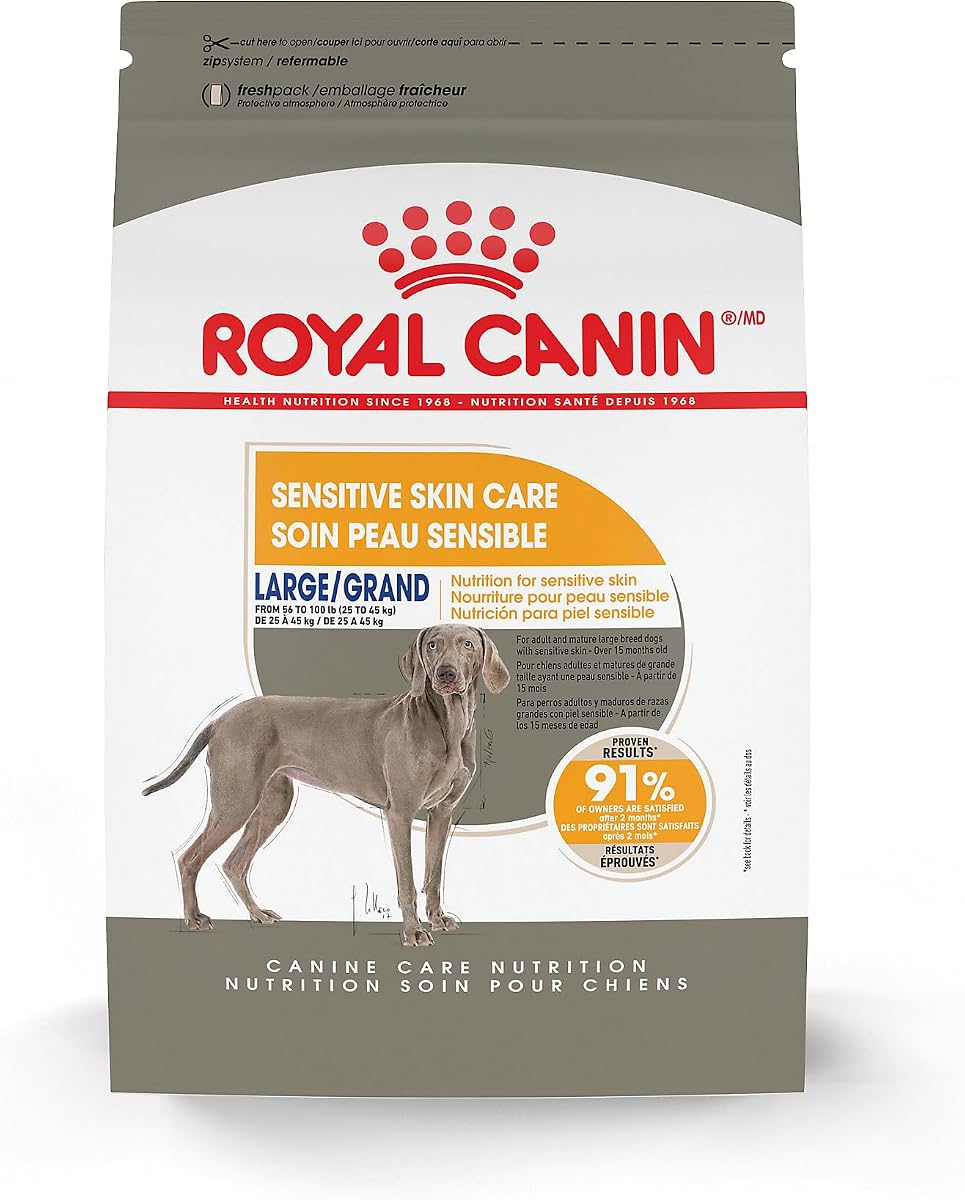 Royal Canin Canine Care Nutrition Large Sensitive Skin Care Adult Dry Dog Food, 30 lb Bag