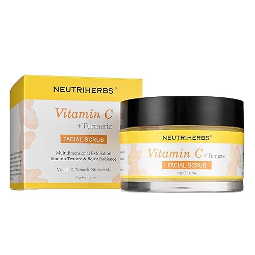 Miniatura 2 de NEUTRIHERBS Exfoliante facial de cúrcuma, crema exfoliante con vitamina C, suaviza, ilumina la piel, 1.76 onzas