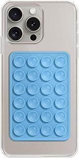 Silicone Sticky Grip, Suction Cup Phone Holder for iPhone and Android, Hands Free Adhesive Phone Grip, Phone Mirror Holder for Selfie and Videos (Milky)