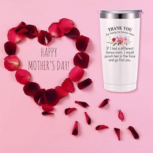 Miniatura 3 de Patelai Thank You for Being My Stepmother Mom Regalos para mamá, madrastra en el Día de la Madre, cumpleaños, regalos para suegra, 20 onzas,